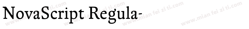 NovaScript Regula字体转换